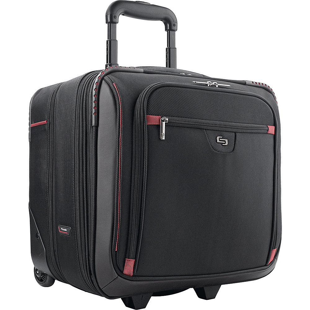 SOLO Execuitve 16 Laptop Rolling Case Overnighter Section Black SOLO Wheeled Business Cases