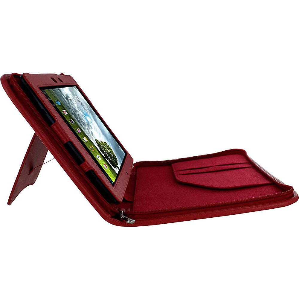 rooCASE Asus MeMO Pad 10 Executive Leather Portfolio Case Red rooCASE Electronic Cases