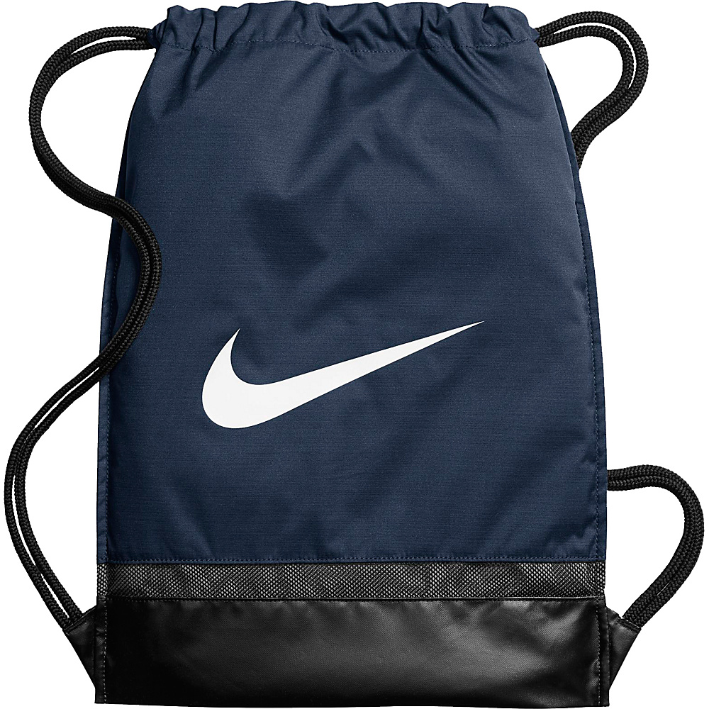 Nike Brasilia Gymsack Midnight Navy Black White Nike Everyday Backpacks