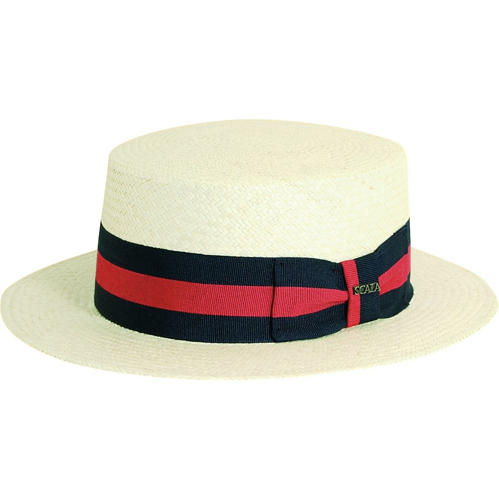 Scala Hats Panama Skimmer Hat Natural Medium Scala Hats Hats Gloves Scarves