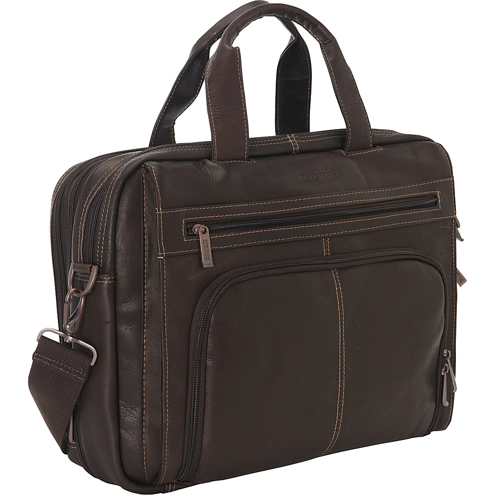 Kenneth Cole Reaction Colombian Leather Laptop Portfolio EXCLUSIVE Brown Kenneth Cole Reaction Non Wheeled Business Cases