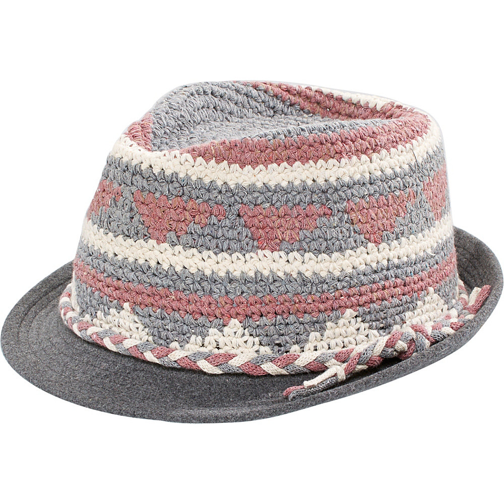 San Diego Hat Cable Knit Fedora Gray San Diego Hat Hats