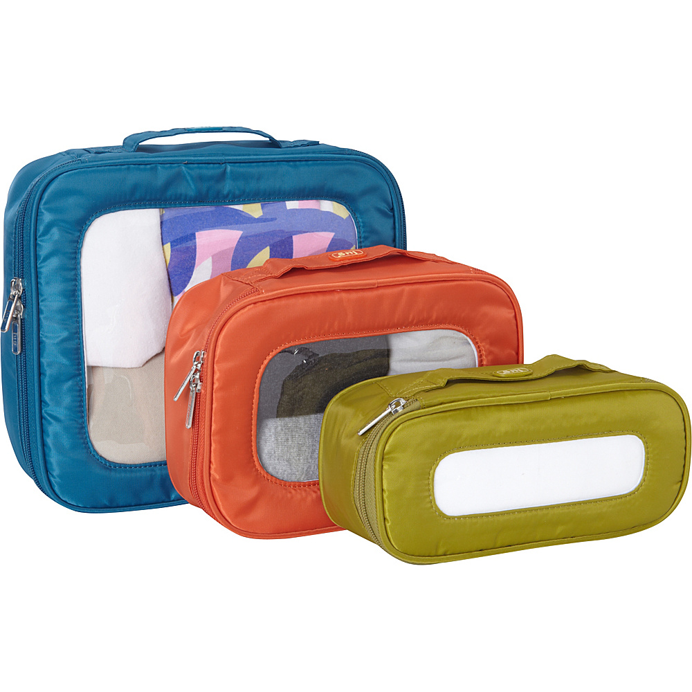 Lug Bento Box 3pc Storage Container Set Assorted Colors Lug Travel Organizers