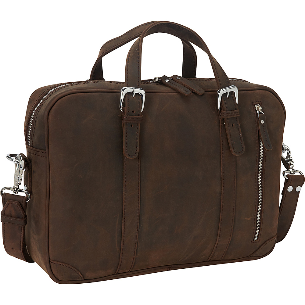 Vagabond Traveler 16.5 Fine Leather Casual Laptop Bag Vintage Distress Vagabond Traveler Non Wheeled Business Cases