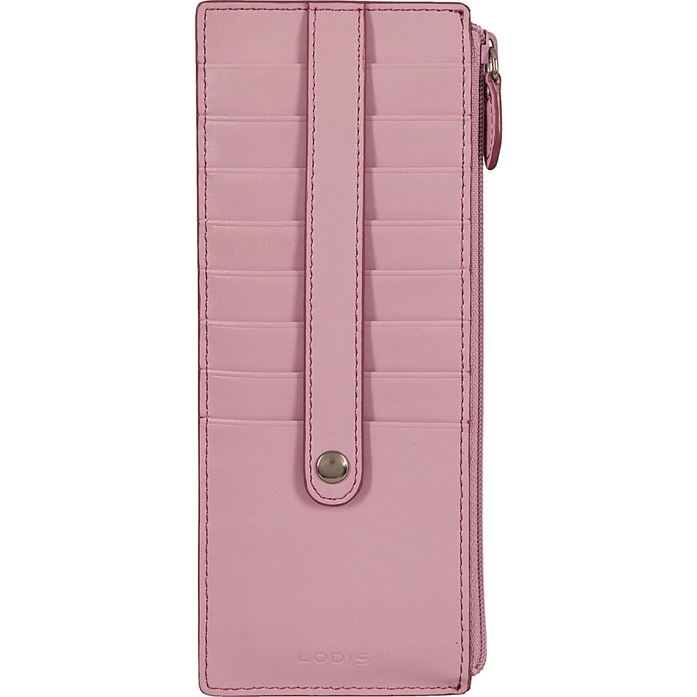 Lodis Audrey Credit Card Case with Zip Pocket Fashion Colors Iced Violet Beet Lodis Women s Wallets