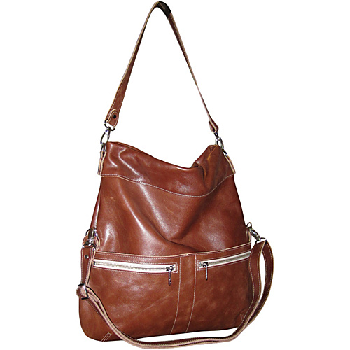 Brynn Capella Lauren Foldover Crossbody Bag Brown Eyed Girl - Brynn Capella Leather Handbags