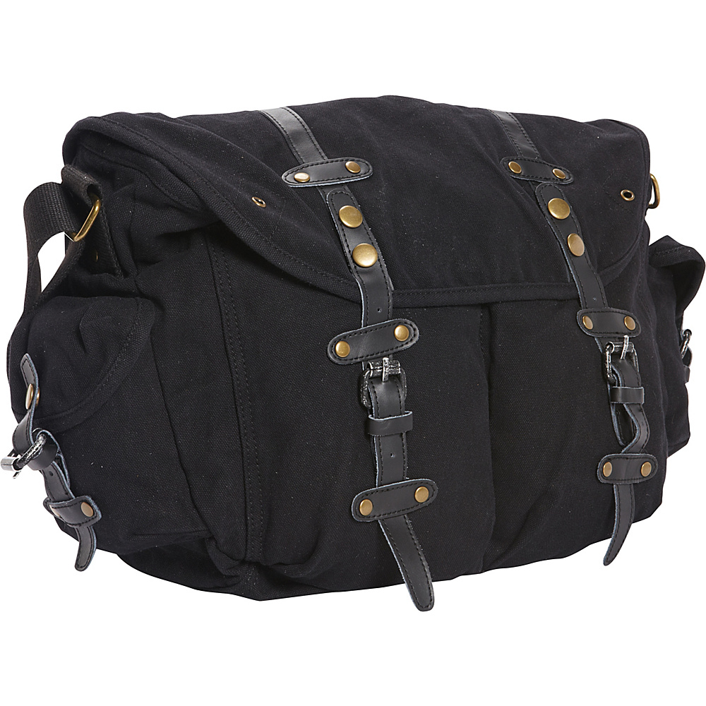 Vagabond Traveler Large Casual 17 Messenger Shoulder Bag Black Vagabond Traveler Messenger Bags