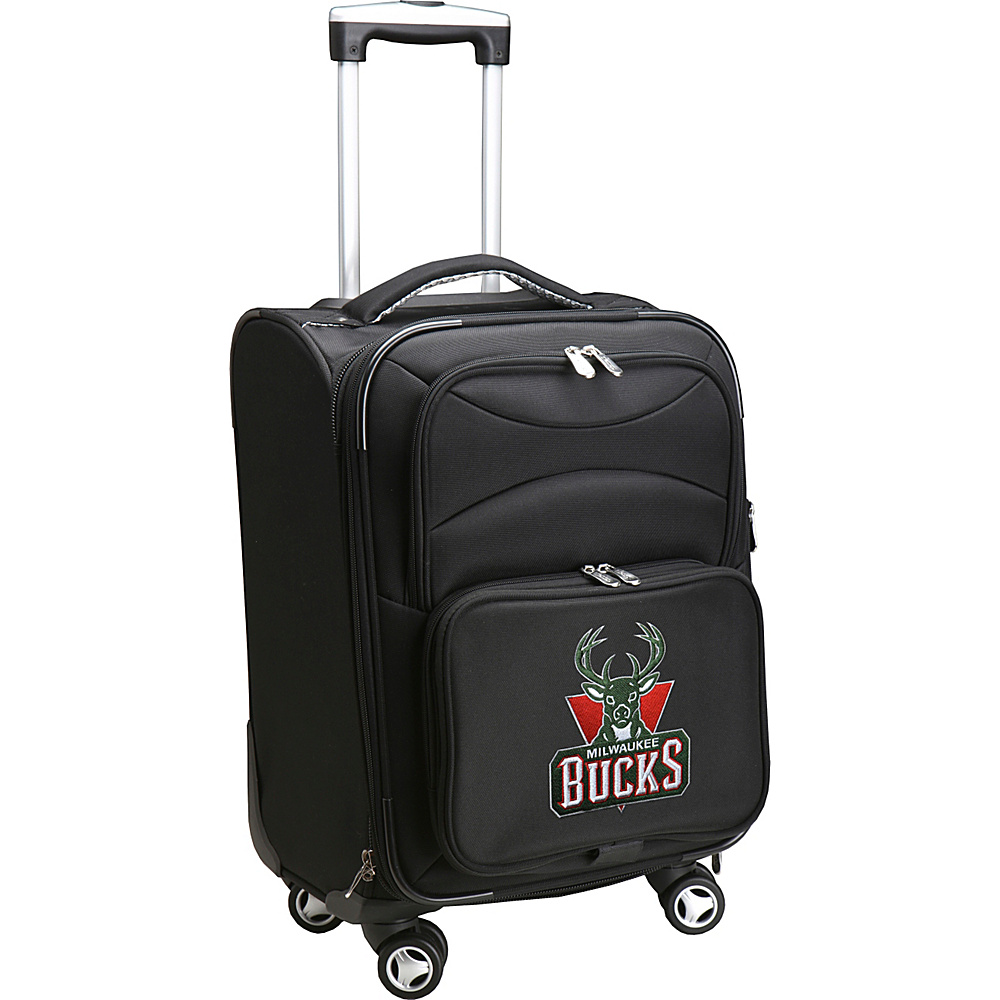 Denco Sports Luggage NBA 20 Domestic Carry On Spinner Milwaukee Bucks Denco Sports Luggage Softside Carry On