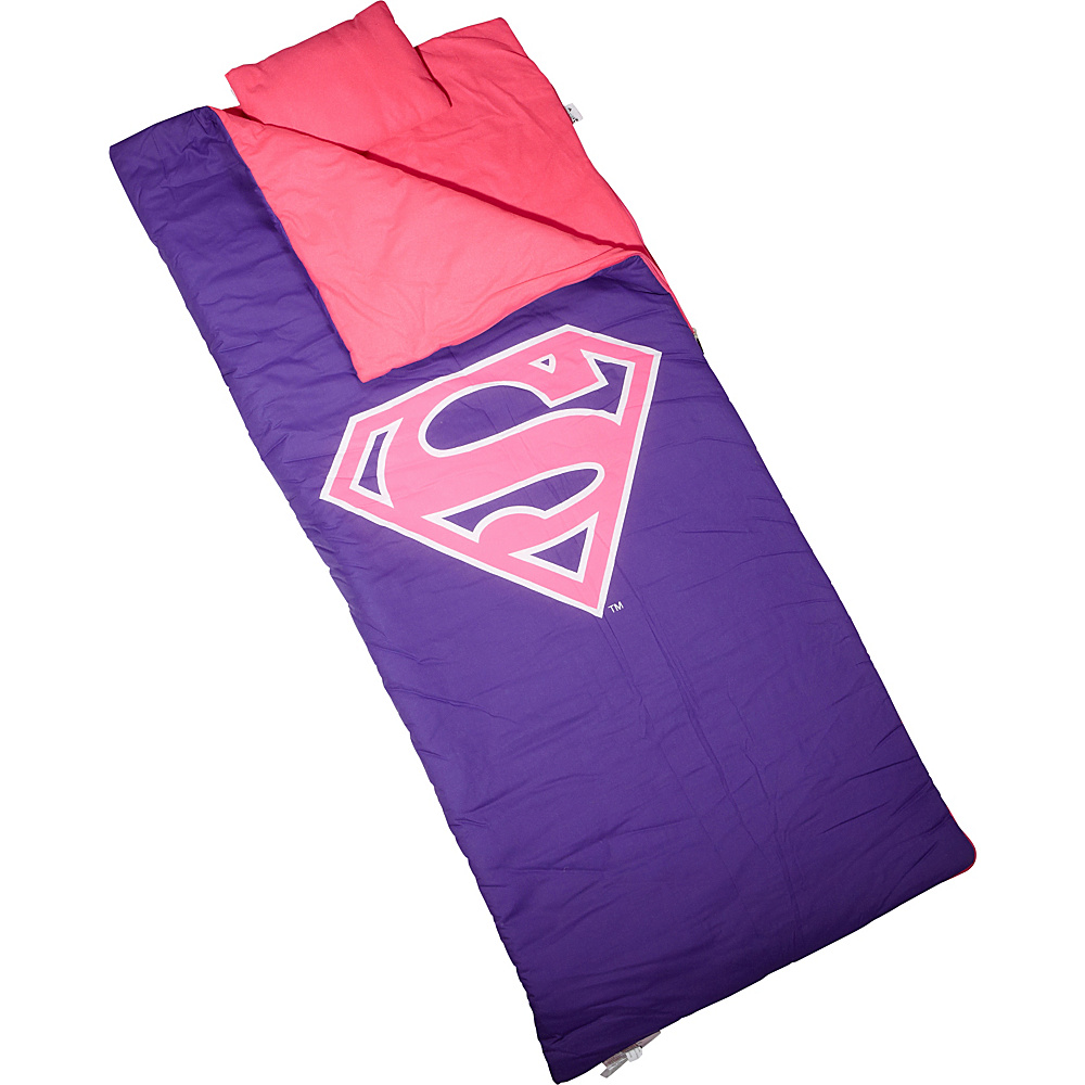 Wildkin Superman Pink Shield Sleeping Bag Superman Wildkin Travel Pillows Blankets