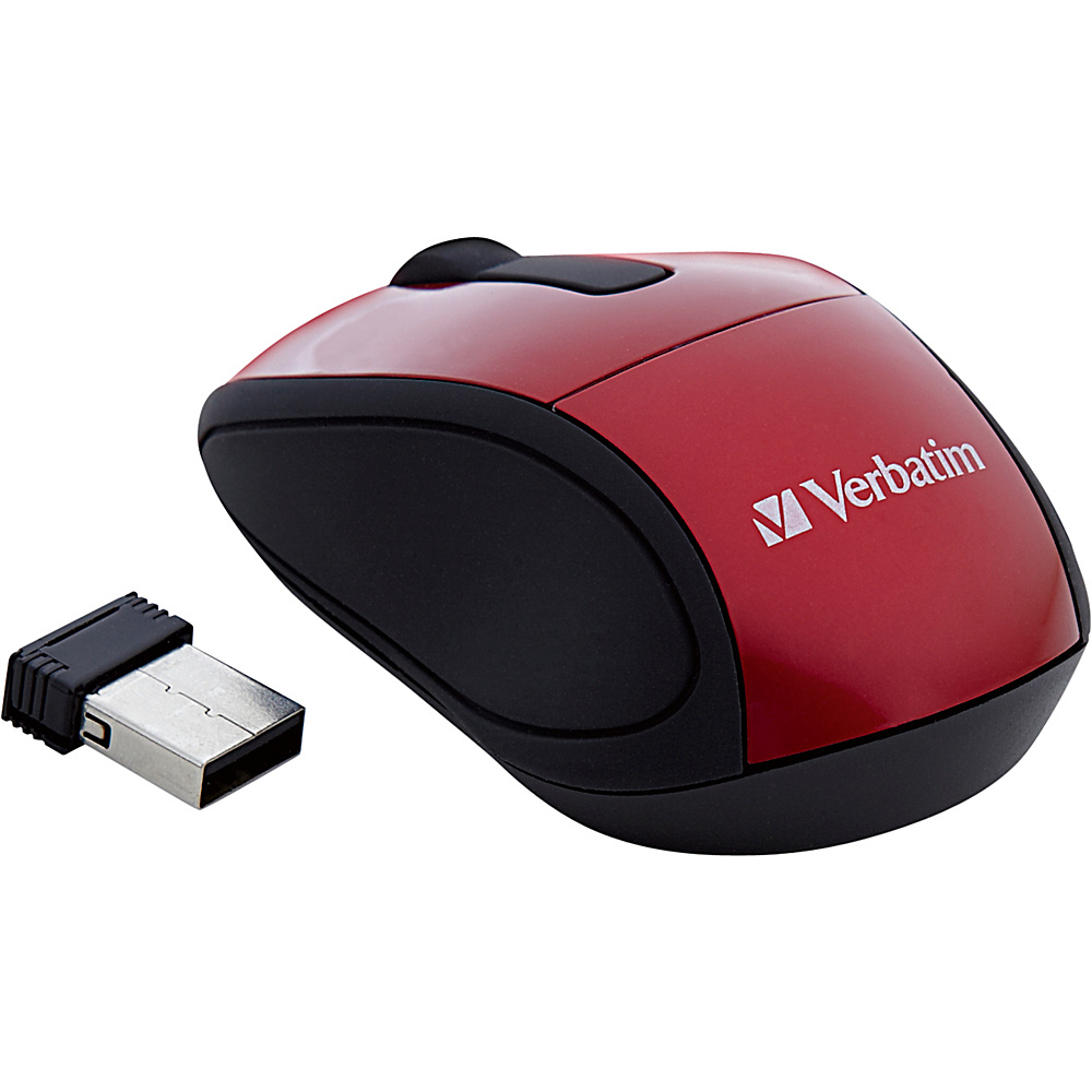 Verbatim Wireless Mini Travel Mouse Red Verbatim Business Accessories