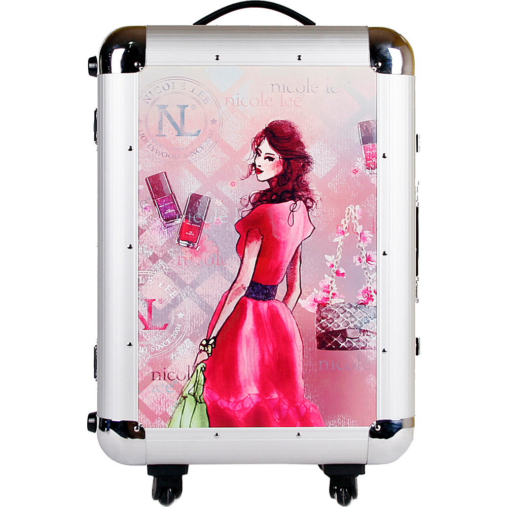 Nicole Lee Priscilla Aluminum 21 Rolling Carry On Spinner Daisy Nicole Lee Hardside Carry On