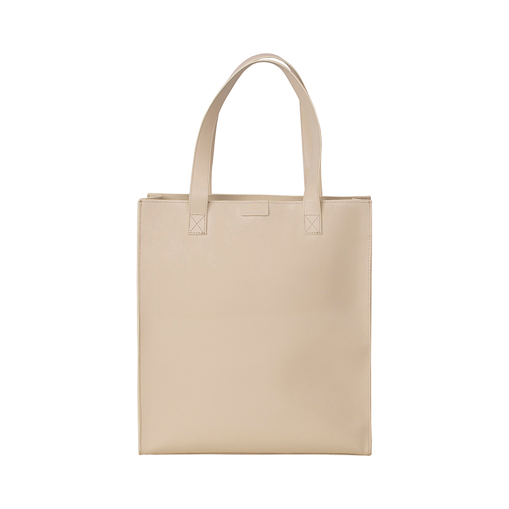 Paperthinks Long Wide Tote Bag Ivory Paperthinks Leather Handbags
