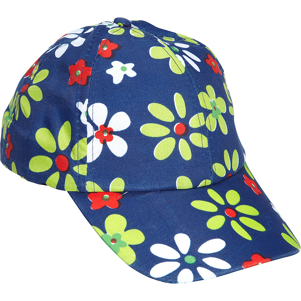 Magid Floral print baseball cap Denim Magid Hats Gloves Scarves