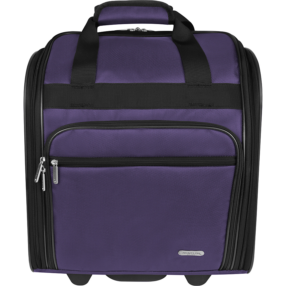 Travelon 15 Wheeled Underseat Bag Purple Travelon Softside Carry On