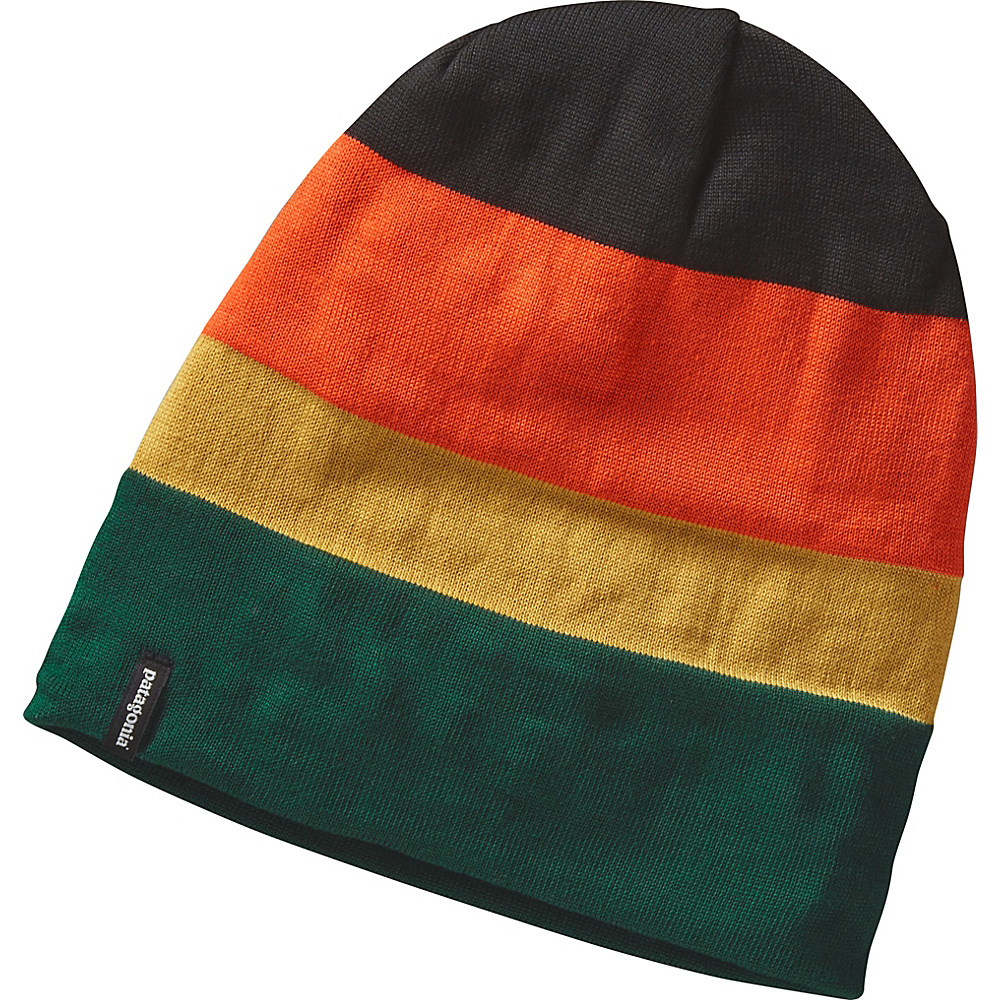 Patagonia Slopestyle Beanie Huck Stripe Legend Green Patagonia Hats Gloves Scarves