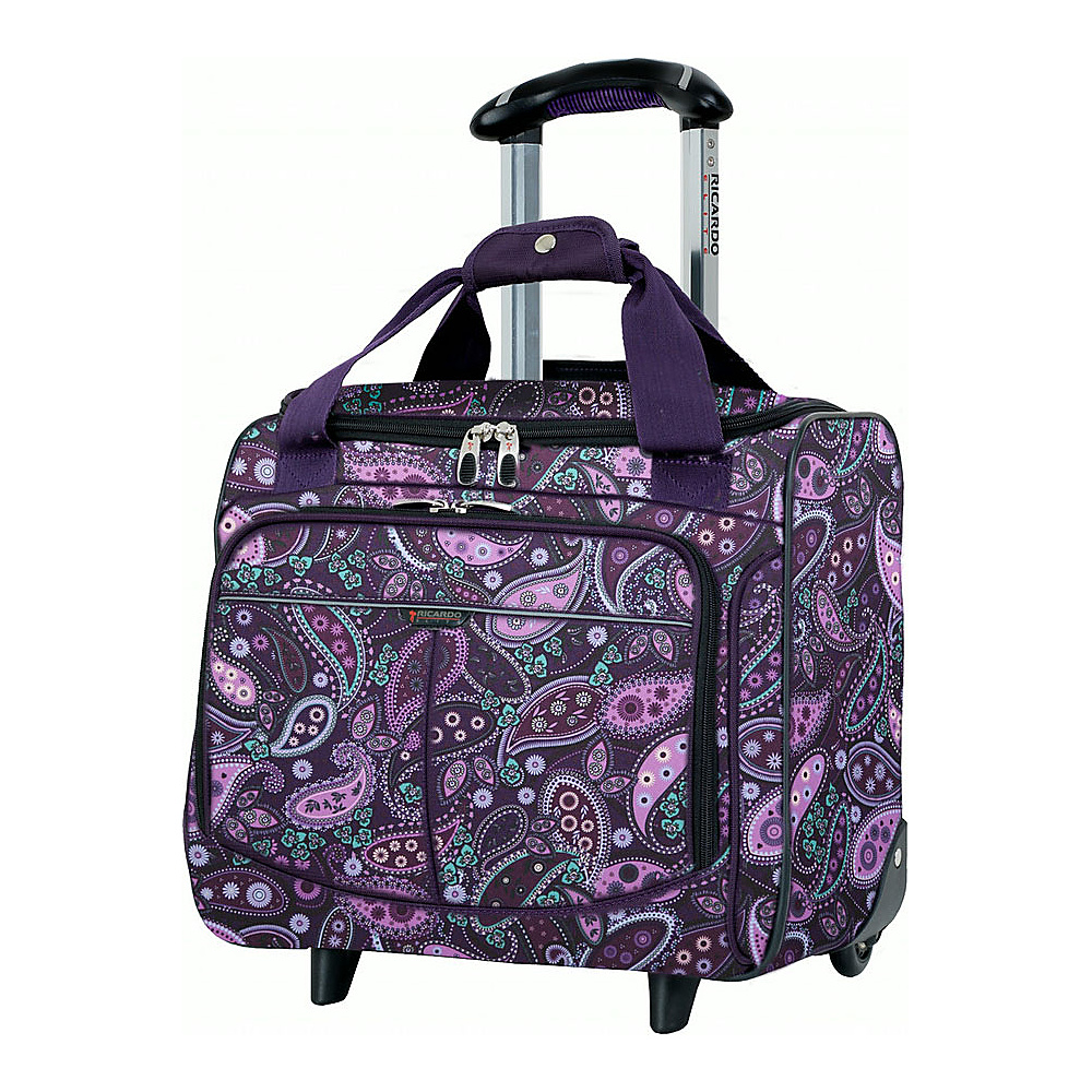Ricardo Beverly Hills Mar Vista 16 Inch 2 Wheeled Rolling Tote Purple Paisley Ricardo Beverly Hills Luggage Totes and Satchels