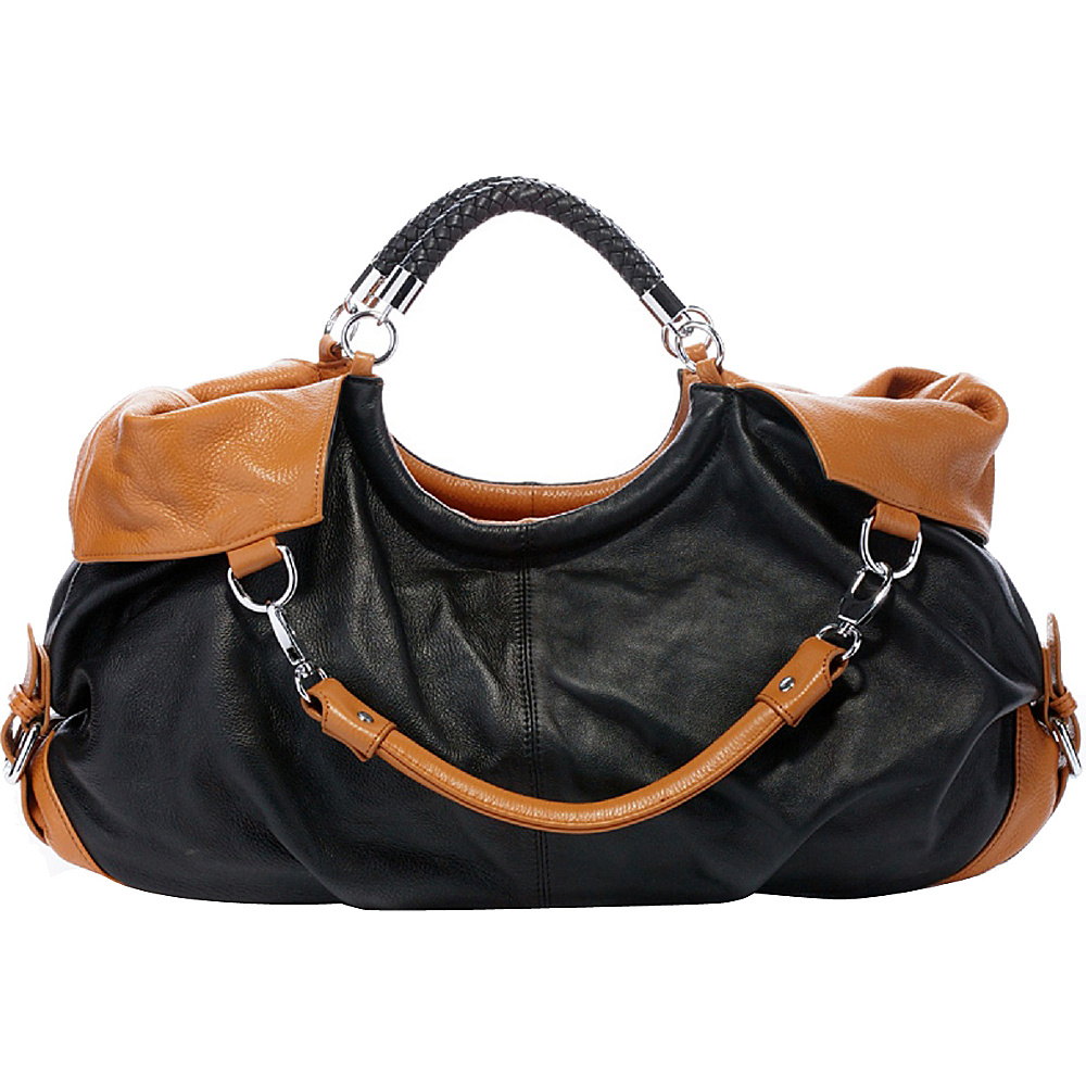 Vicenzo Leather Maselle Italian Leather Hobo Black Vicenzo Leather Leather Handbags