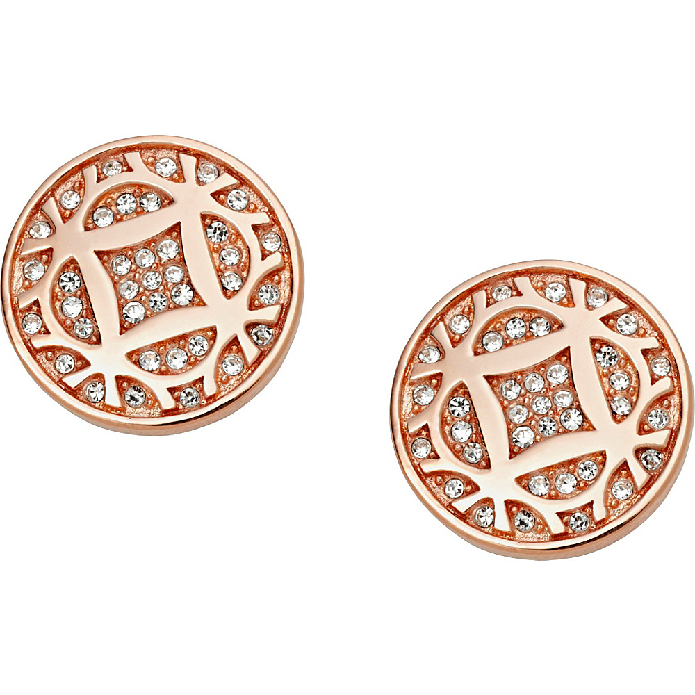 Fossil Signature Stud Rose Gold Turquois Fossil Jewelry