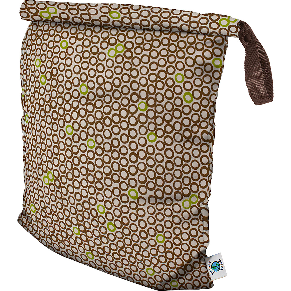 Planet Wise Large Roll Down Wet Bag Lime Cocoa Bean Planet Wise Diaper Bags Accessories