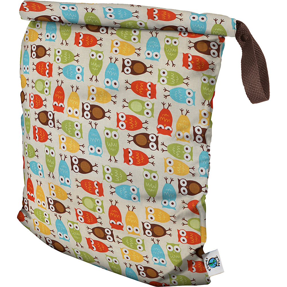 Planet Wise Large Roll Down Wet Bag Owl Planet Wise Diaper Bags Accessories