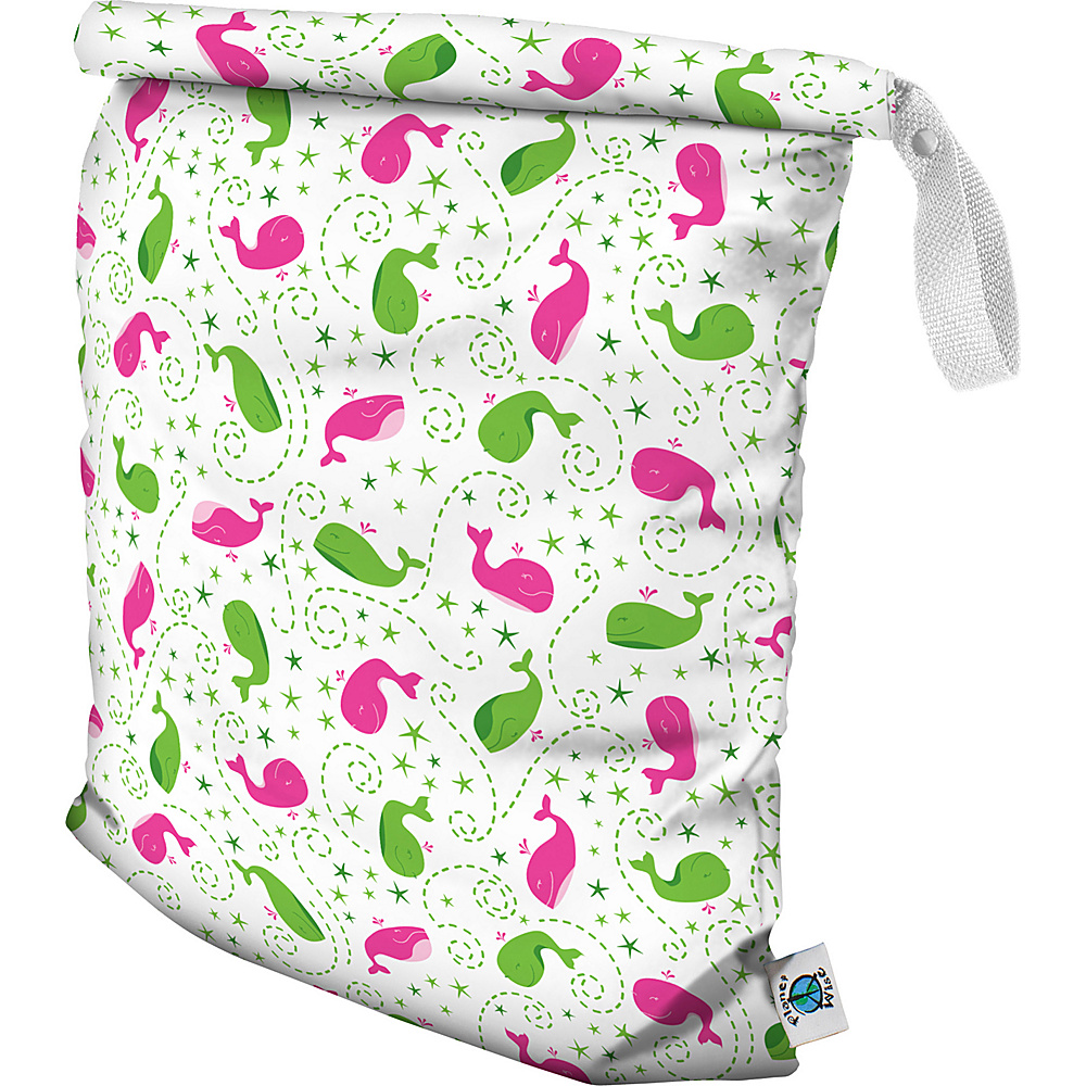 Planet Wise Large Roll Down Wet Bag Wilma the Whale Planet Wise Diaper Bags Accessories
