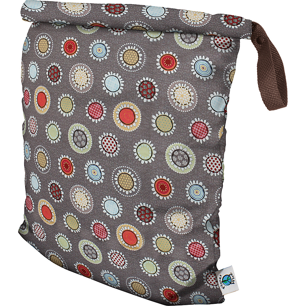 Planet Wise Large Roll Down Wet Bag Funky Flowers Planet Wise Diaper and Baby Accessories