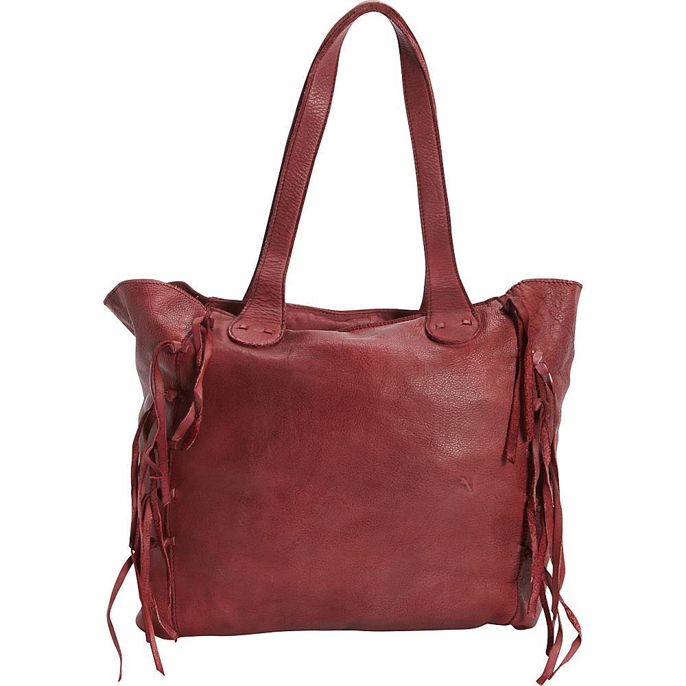 Latico Leathers Colette Tote Crinkle Burgundy Latico Leathers Leather Handbags