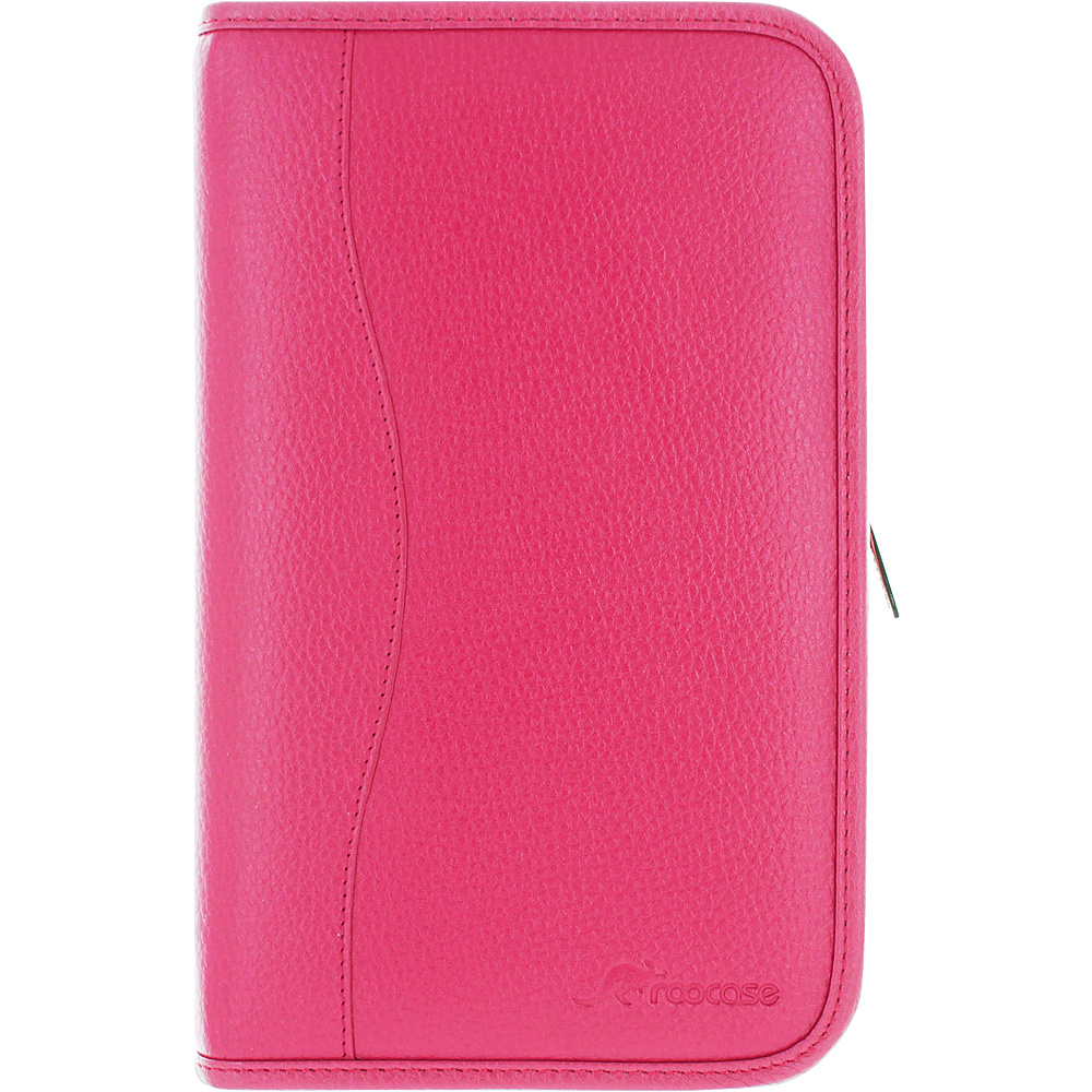 rooCASE Executive Portfolio Leather Case for Samsung Galaxy Tab 4 8.0 Magenta rooCASE Laptop Sleeves