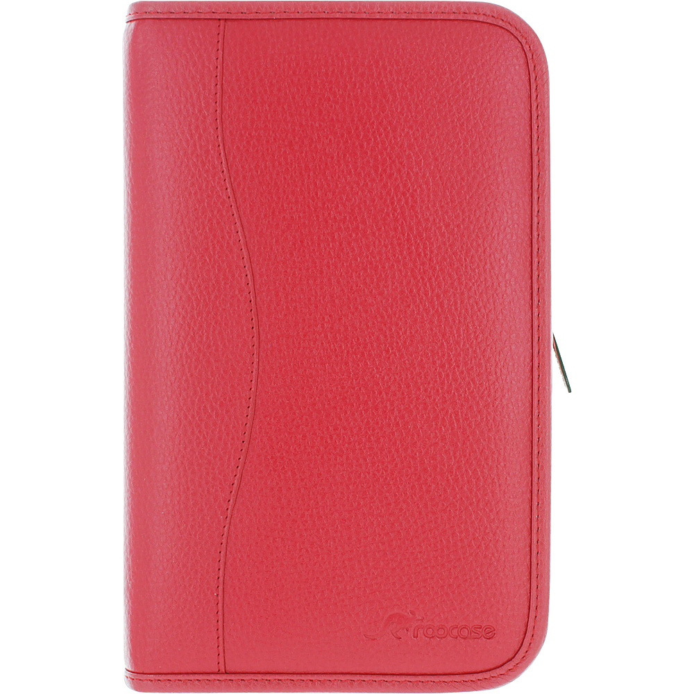 rooCASE Executive Portfolio Leather Case for Samsung Galaxy Tab 4 8.0 Red rooCASE Laptop Sleeves