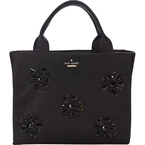 kate spade new york Classic Nylon Jewels Quinn Satchel Black - kate spade new york Designer Handbags
