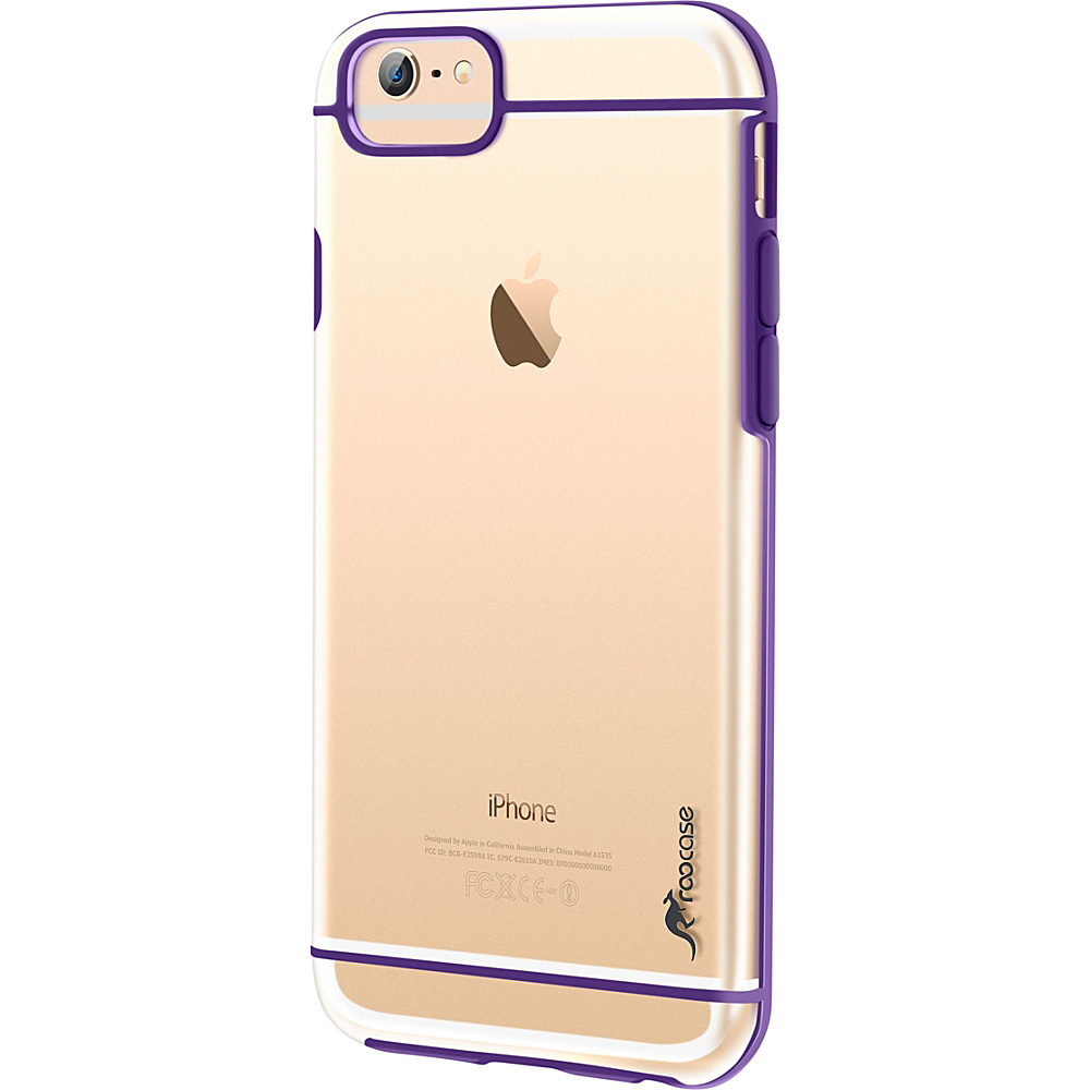 rooCASE Slim FUSION Hybrid Clear PC TPU Case Cover for iPhone 6 6s 4.7 Purple rooCASE Personal Electronic Cases