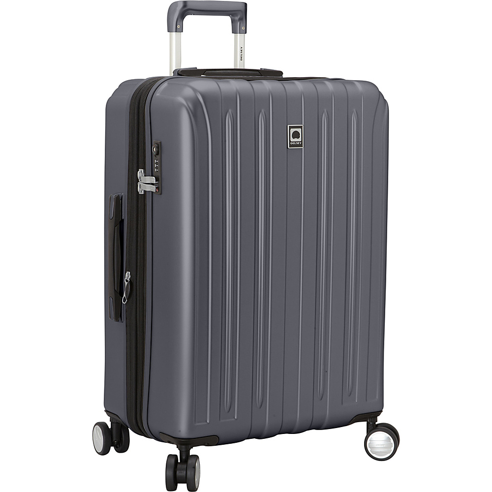 Delsey Helium Titanium 25 Spinner Trolley Graphite Delsey Hardside Checked