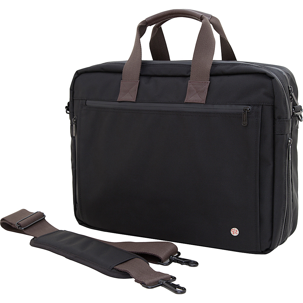 TOKEN Lawrence Large Messenger Laptop Bag With Back Zipper Black TOKEN Non Wheeled Business Cases