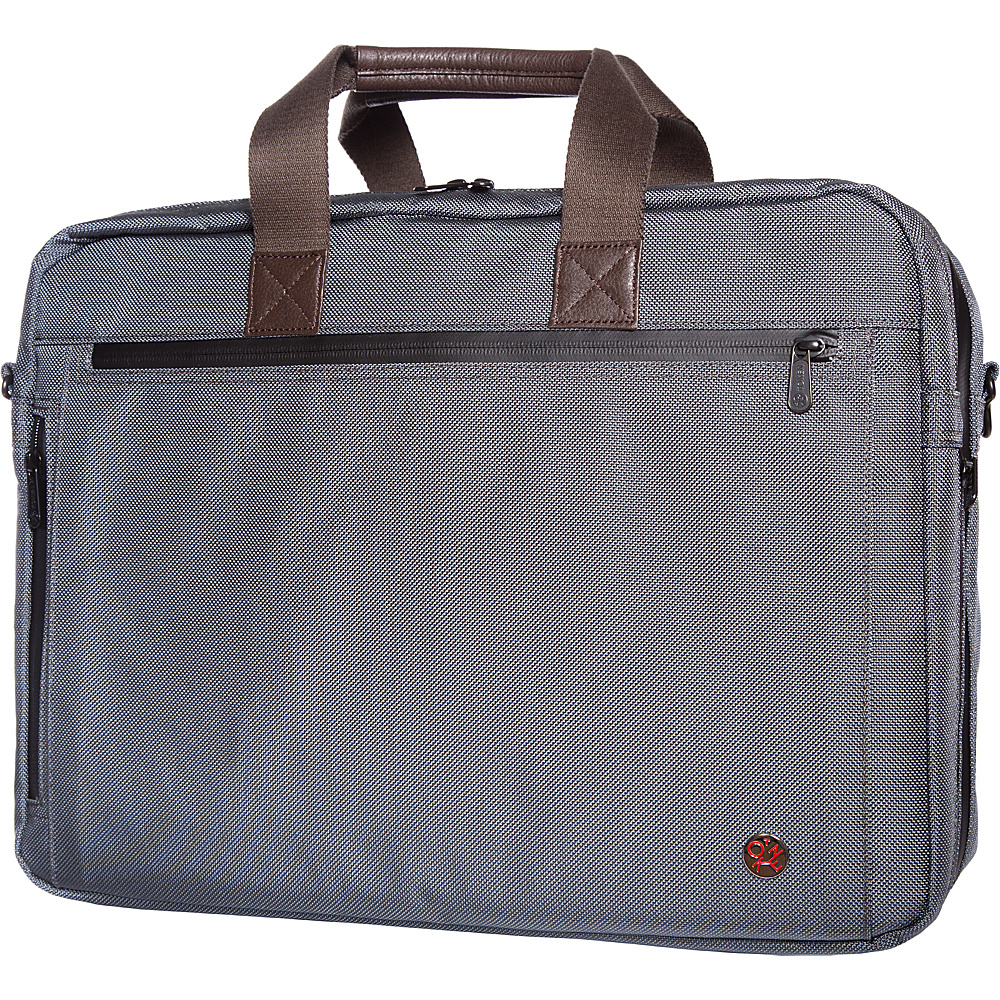TOKEN Lawrence Large Messenger Laptop Bag With Back Zipper Grey TOKEN Non Wheeled Business Cases