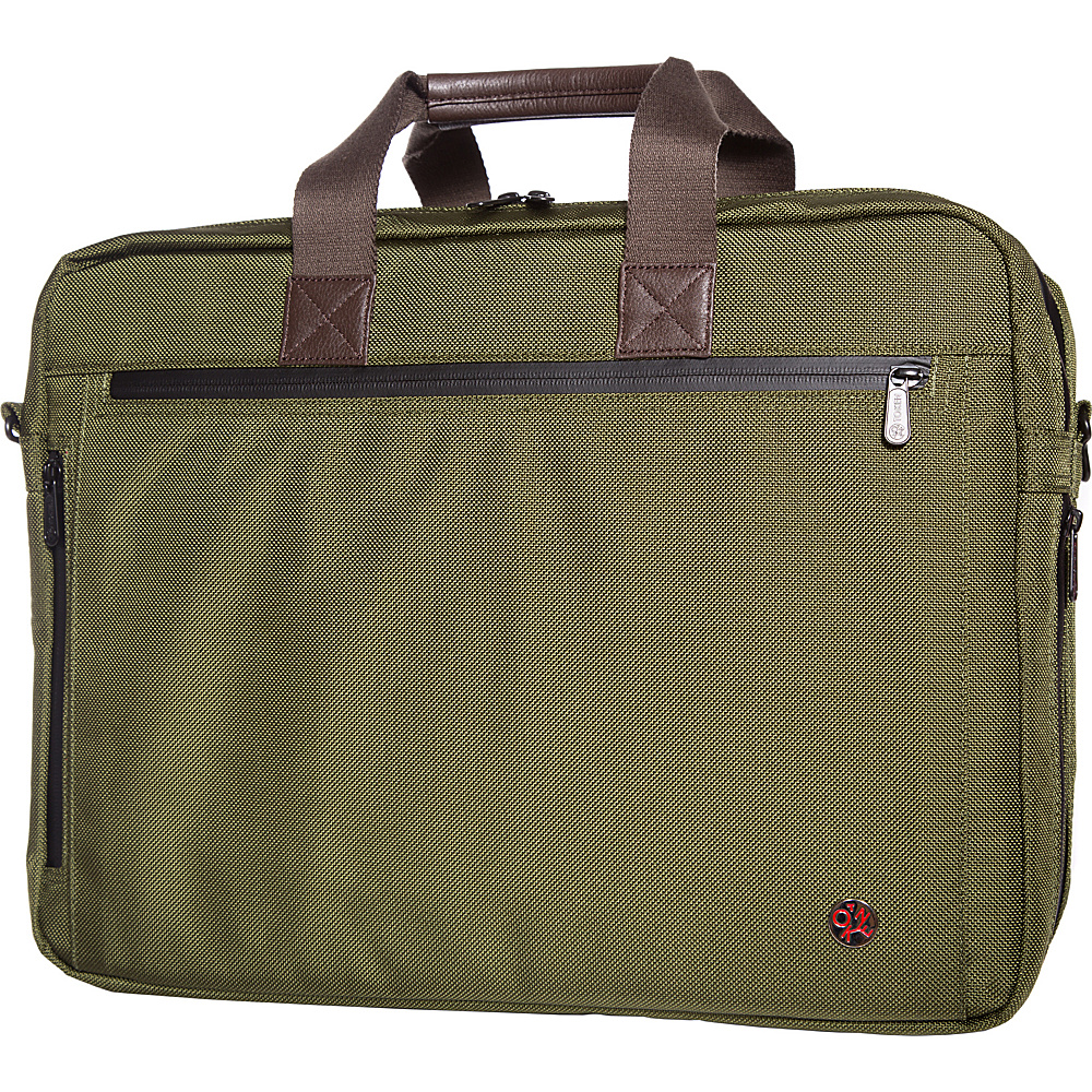 TOKEN Lawrence Large Messenger Laptop Bag With Back Zipper Olive TOKEN Non Wheeled Business Cases