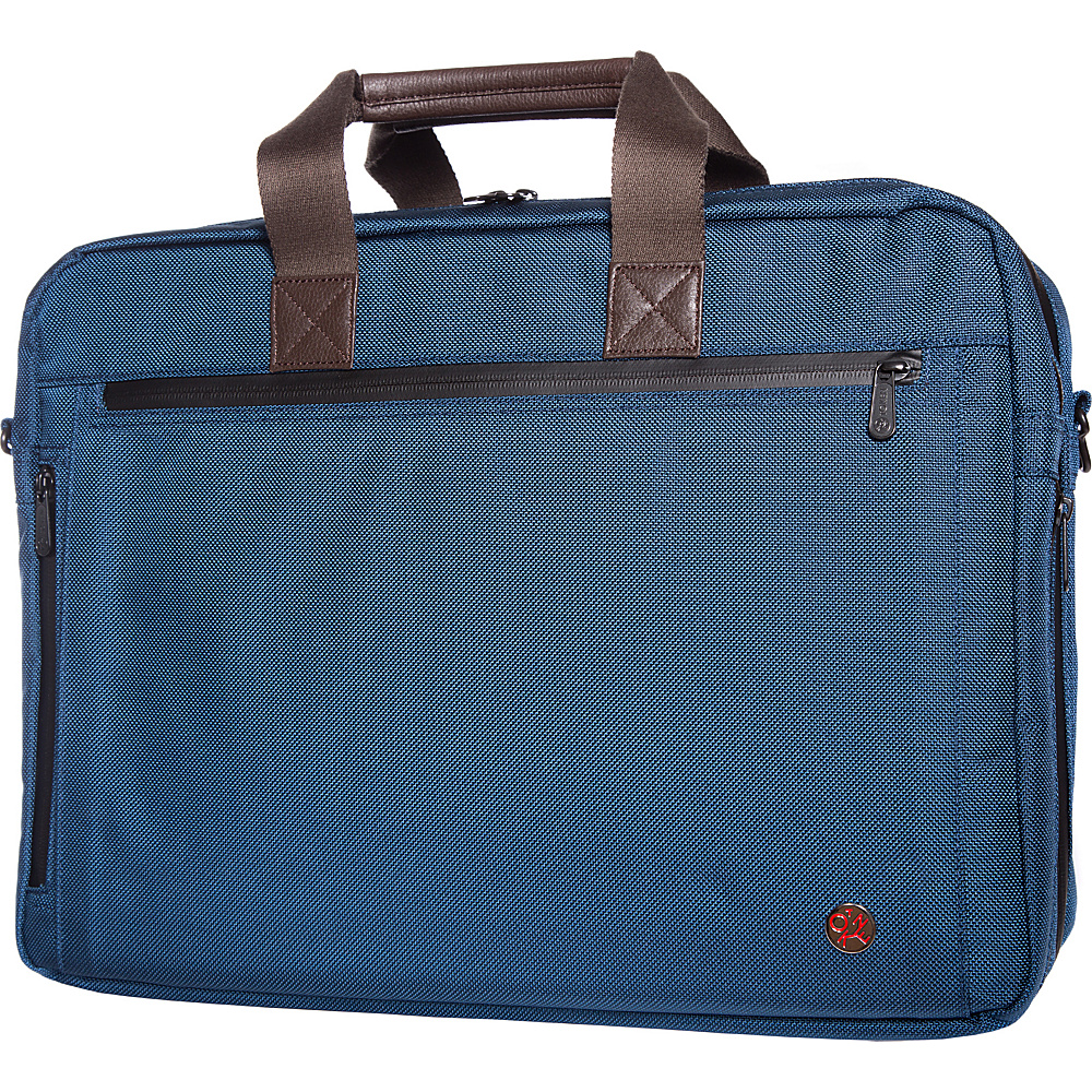 TOKEN Lawrence Large Messenger Laptop Bag With Back Zipper Navy TOKEN Non Wheeled Business Cases