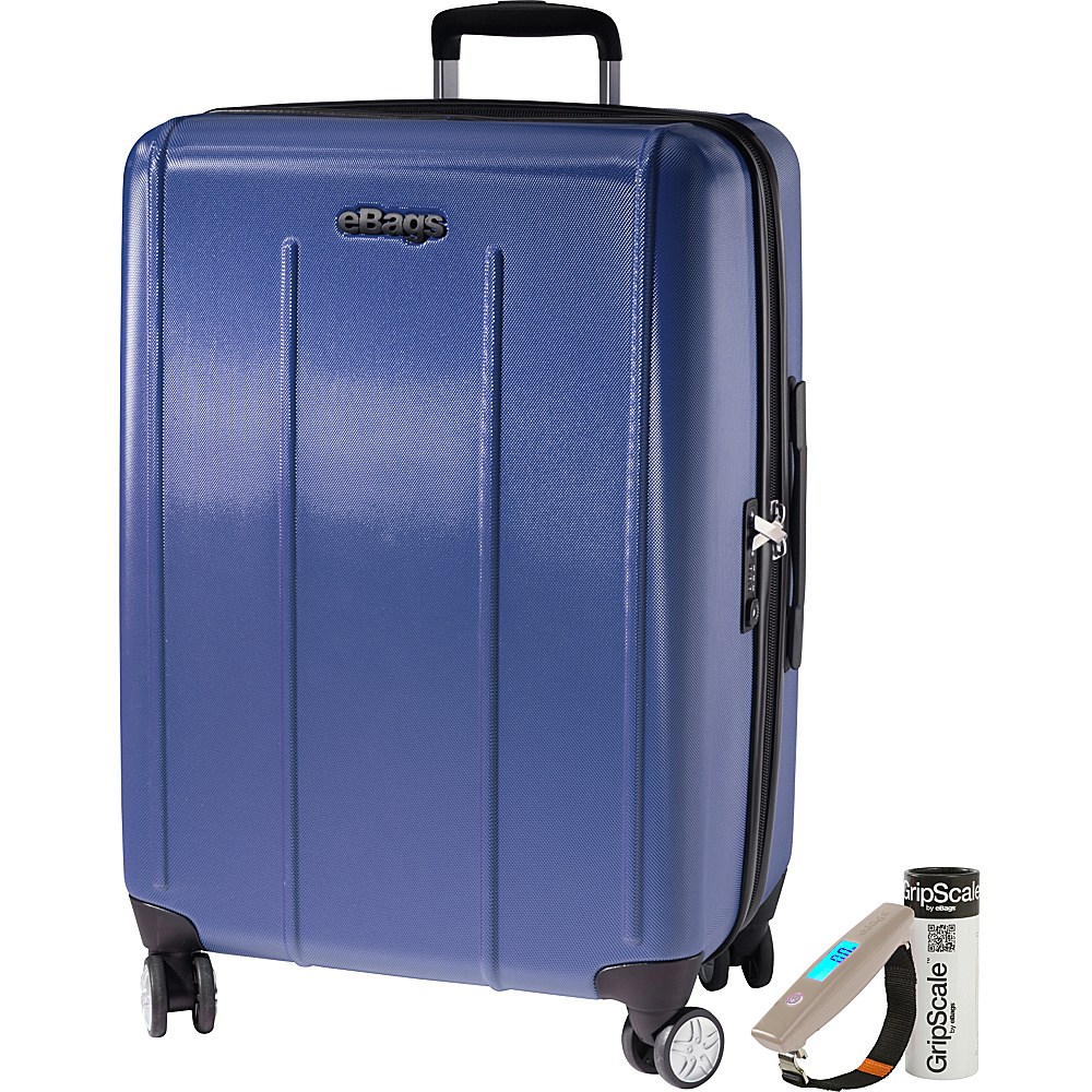 eBags Value Set Gripscale Digital Luggage Scale EXO 2.0 Hardside 24 Spinner Blue eBags Hardside Luggage
