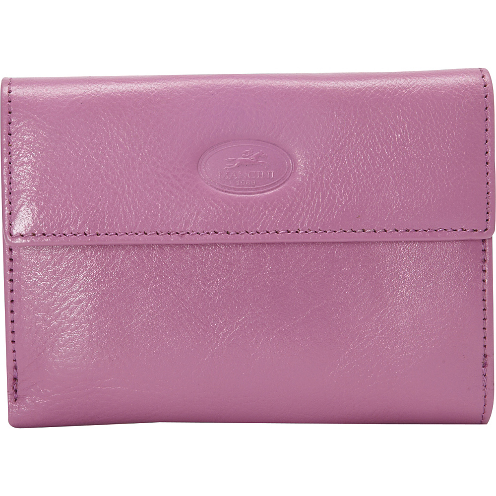 Mancini Leather Goods Ladies RFID Small Clutch Wallet Radiant Orchid Mancini Leather Goods Women s Wallets