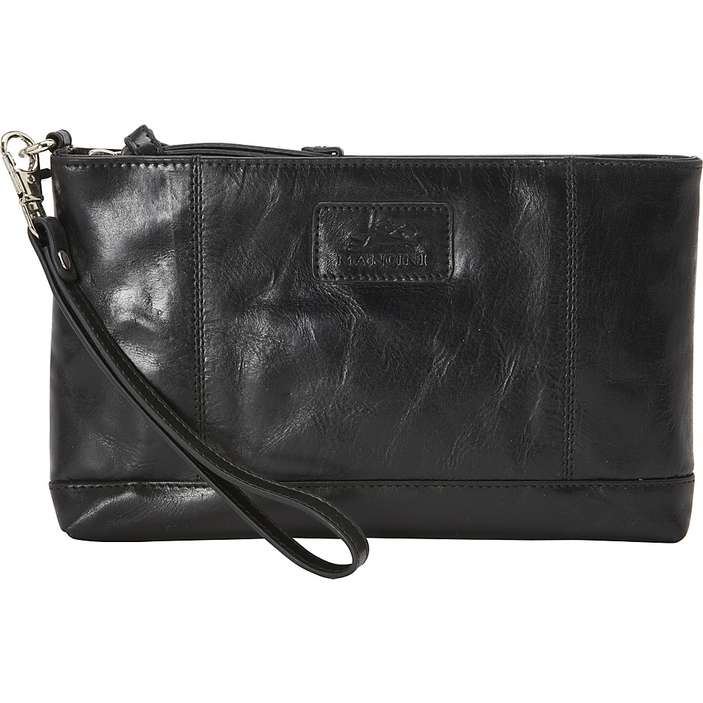 Mancini Leather Goods Ladies RFID Wristlet Black Mancini Leather Goods Women s Wallets