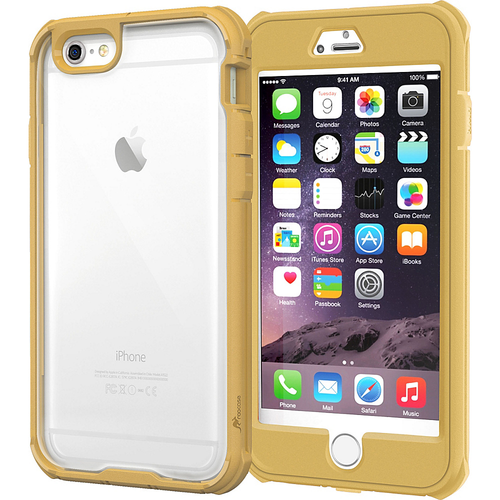rooCASE Slim Fit Glacier Tough Hybrid PC TPU Case for Apple iPhone 6 6s Plus Fossil Gold rooCASE Electronic Cases