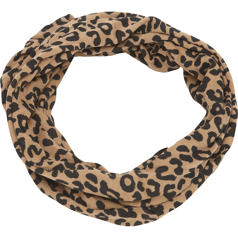 Magid Leopard Print Infinity Scarf Brown Magid Hats Gloves Scarves