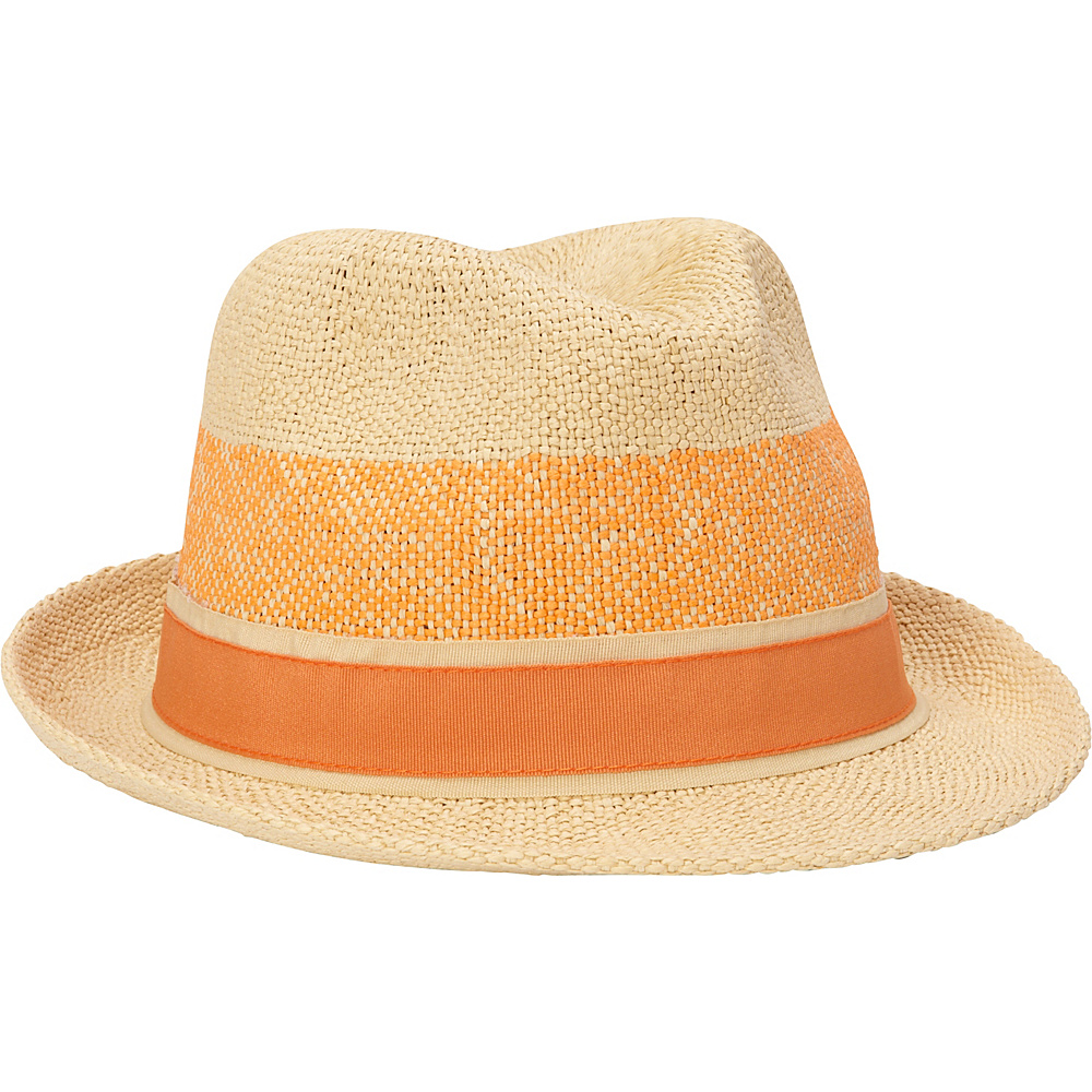 Sun N Sand Paper Braid Fedora Orange Sun N Sand Hats Gloves Scarves