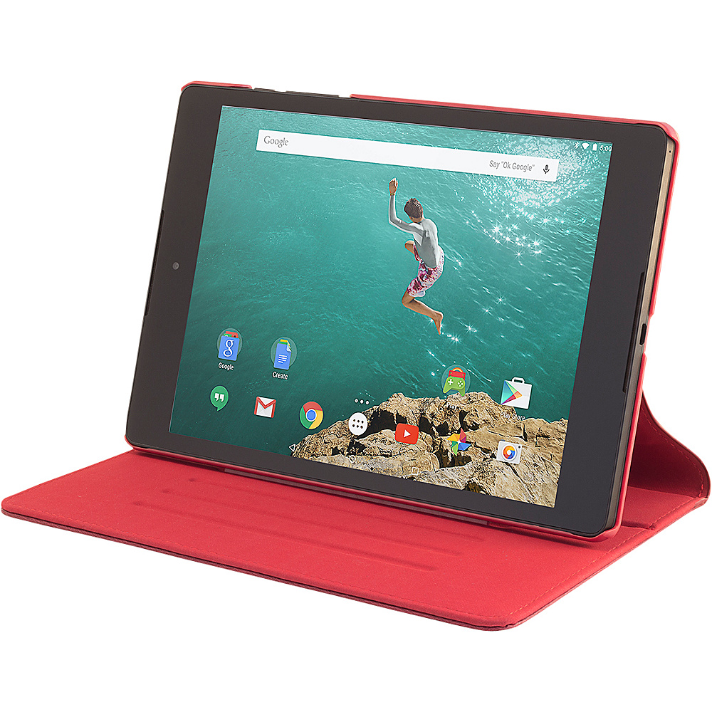Devicewear Slim Google Nexus 9 case The Ridge with Six Position Flip Stand Cover Compatible Only with Google Nexus 9 Red Devicewear Electronic Cases