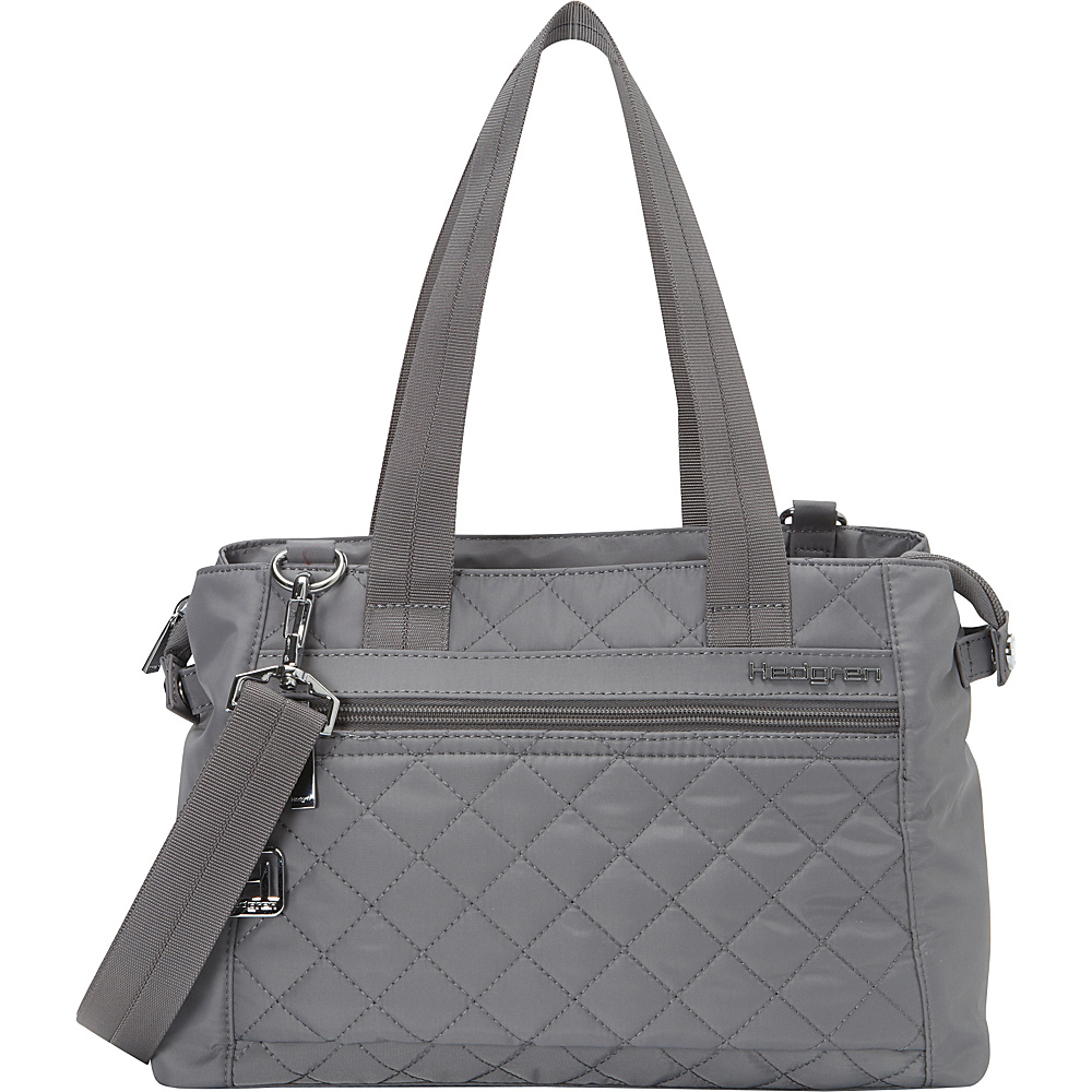 Hedgren Elenora Shoulder Bag Mouse Grey Hedgren Fabric Handbags