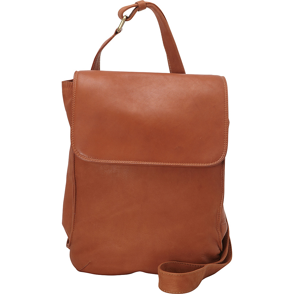 Derek Alexander N S Half Flap Shoulder Bag Tan Derek Alexander Leather Handbags