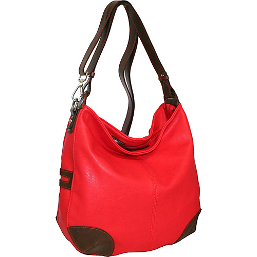 Punto Uno Hannah's Big Hobo Red - Punto Uno Manmade Handbags
