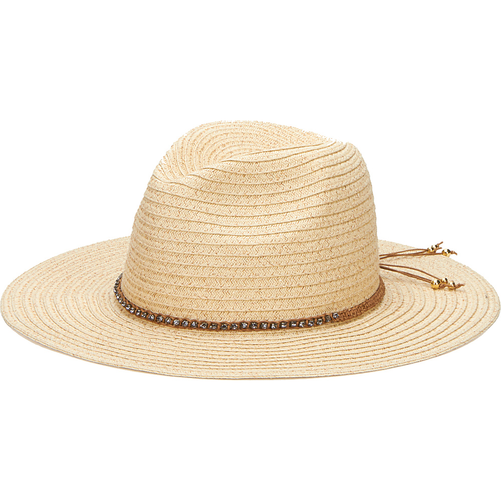 San Diego Hat Paper Braid Panama Fedora with Diamond Band Natural San Diego Hat Hats Gloves Scarves