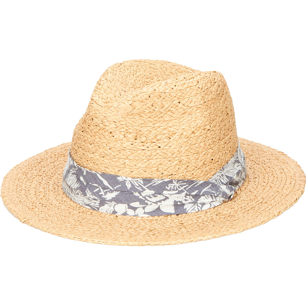 San Diego Hat Straw Panama Fedora with Palm Leaf Band Natural San Diego Hat Hats Gloves Scarves
