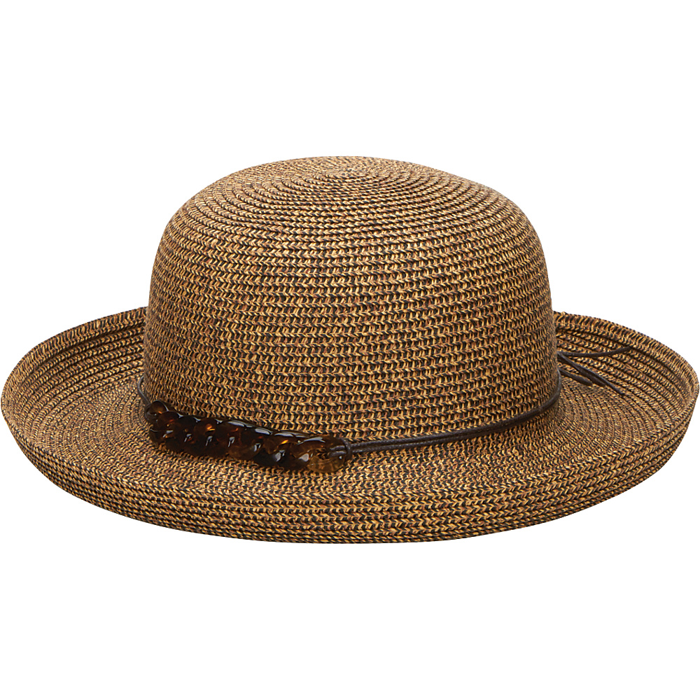 San Diego Hat Kettle Brim Hat with Tortoise Shell Chain Black San Diego Hat Hats Gloves Scarves