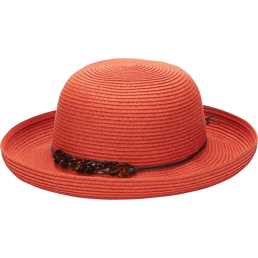 San Diego Hat Kettle Brim Hat with Tortoise Shell Chain Rust San Diego Hat Hats